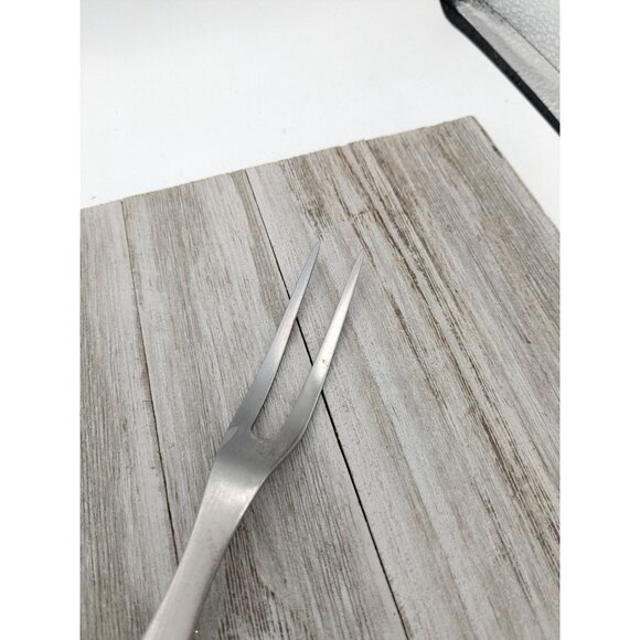 Vintage Skyline Meat Fork 11" Wood Handle Stainless Steel Made In England - Picture 2 of 8